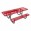 Ultra Site 8' Red ADA Table 96x68 with Double-Sided Heavy-Duty Rectangular Diamond Top, 30'' Height. 38A238HV8RD